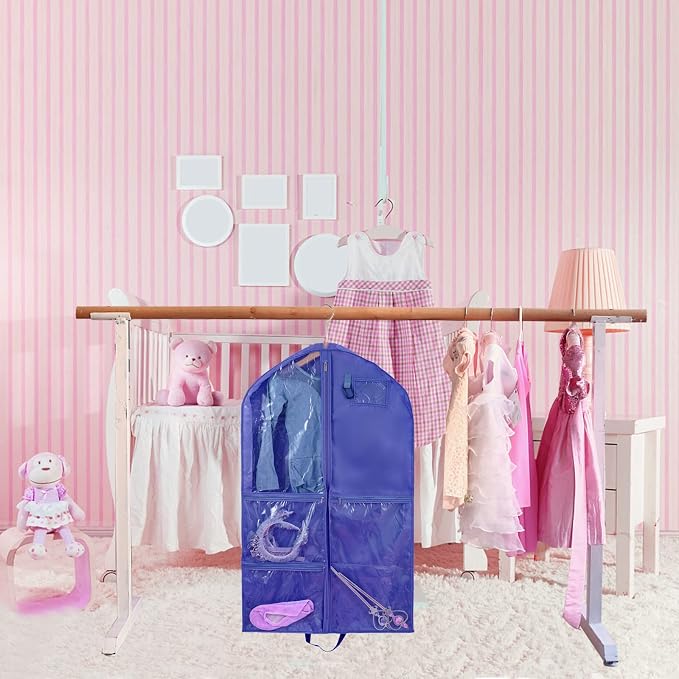 Waterproof Hanging Garment Bag,40 inch Garment Bags for Hanging Clothes,Garment Bags for Travel Storage,Dance Clothes Bag,Kids Garment Bag for Dance Costumes,Sports,Skating,Theatre,Beauty Pageants