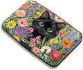 Maicican RFID Blocking Aluminum Credit Card Holder | Slim Metal Wallet for Women & Men, Business Card Case for Travel, Fits Front Pocket, Card holder wallet - Flower Cat