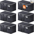 Fabspace Moving Bags Heavy Duty with Strong Zippers and Handles Collapsible Moving Supplies, Storage Totes for Packing & Moving Storing 93L 6Pack