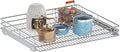 Pull Out Cabinet Organizer, 27" W x 21.5" D, Heavy Duty Chrome Slide Out Shelf for Wide Base Cabinets, Sliding Wire Basket Drawer for Pots, Pans, Appliances & Pantry Storage