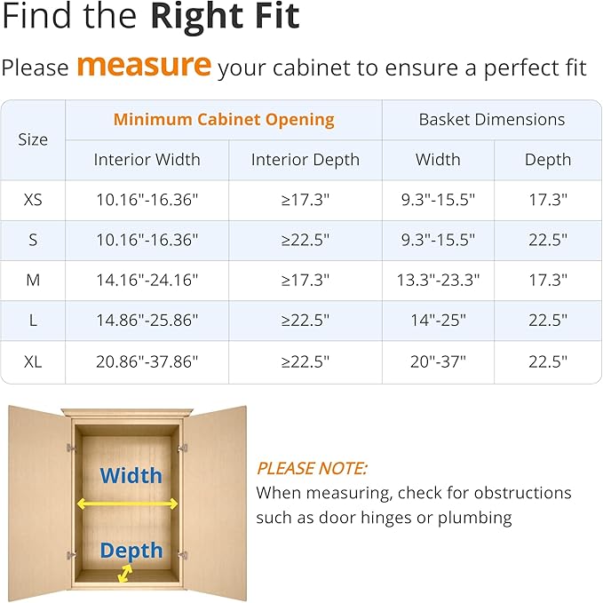 Expandable Pull Out Drawer Cabinet Organizer, Adjustable Width Bottom-Mounted Slide Out Storage Shelves for Cabinets (1, L - Cabinet Size (14.86"~25.86", D≥22.5"))