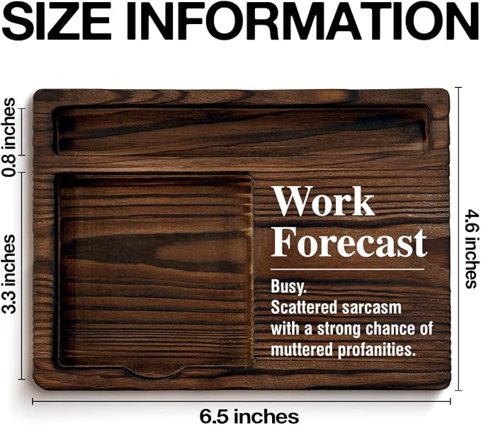 Funny Office Sticky Note Holder Desk Decor Sarcastic Work Gifts for Coworkers Employees Teammate Work Forecast Self-Stick Note Pad Holders