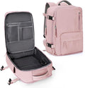 WONHOX Large Travel Backpack Women, Carry On Backpack,Hiking Backpack Waterproof Outdoor Sports Rucksack Casual Daypack with USB Charging Port Shoes Compartment,Pink…
