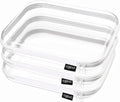 YQBRAO 3-Pack Large Clear Hard Shell Zipper Case, 1.2mm Rigid Toy & Cosmetic Bags, Heavy-Duty Diaper Bag Pouch Set with YKK Zippers, Waterproof Travel & Makeup Organizer