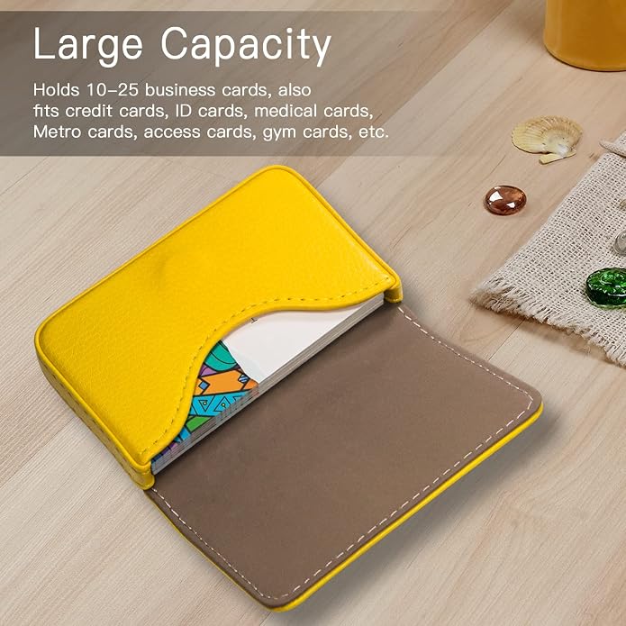 Padike Business Name Card Holder Luxury PU Leather,Business Name Card Holder Wallet Credit card ID Case/Holder For Men & Women - Keep Your Business Cards Clean