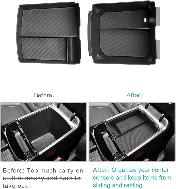 CDEFG 2Pcs for 2025 2026 Hyundai Tucson Limited Center Console Organizer Compatible with 2025 2026 Hyundai Tucson Limited Accessories Middle Console Storage Box