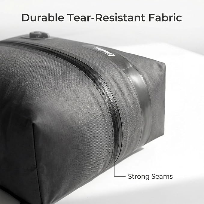 Travel Vacuum Compression Bags, 25L Vacuum Bags for Travel Luggage with Built-in Pump for Carry-on Suitcases & Backpacks, Ip68 Waterproof Zipper, Durable Vacuum Seal Bags For Clothing Packing