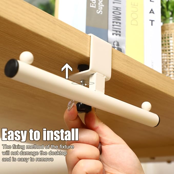 Geelin 2 Pcs White Heavy-Duty Bag Hook for Desk or Table Bag Hanger Backpack Holder Purse Hook Table Handbag Hanger Organizer Storage Under Desk for Office Classroom Dorm Accessories