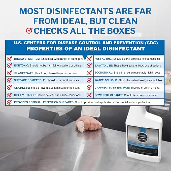PermaSafe CLEAN 1-Step Disinfectant, Deodorizer & All-Purpose Cleaner; Soft, Hard & Food Surface Sanitizer; Kills 99.9% of Bacteria, Viruses, Molds - Child, Pet, Planet & All Surface Safe (1 gal)