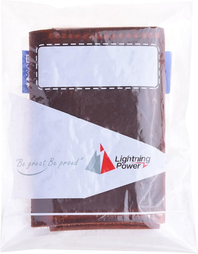 Top Grain Genuine Leather Business Name Card Holder Case with Magnetic Closure (Reddish Brown)