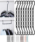 Mr. Pen- Space Saving Hangers, 8 pcs, 360° Rotating Hooks | Magic Cascading Hanger Organizer with 5 Enclosed Slots, Closet Organizers and Storage for Clothes