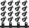 100 Pcs 1/2 Inch Black Nylon Cable Clip Wire Clamp | R-type, 13.2mm, Screw Mounting, Stainless Steel Screws Included, Wire Management