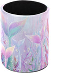 Leather Pen Holder for Desk, Mermaid Tail Pencil Cup Pen Organizer Makeup Brush Holder for Office Home Kids Countertop Desk Accessory Storage