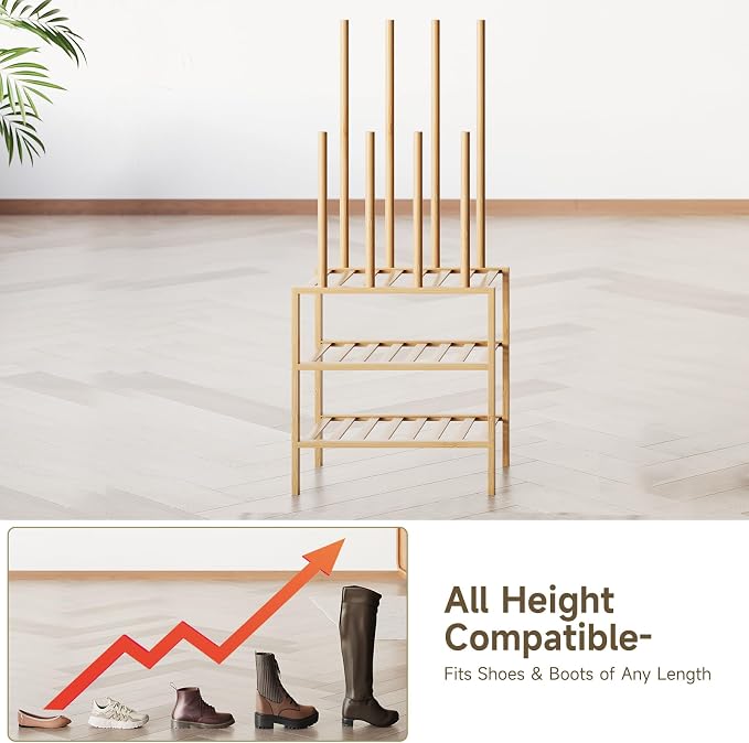 Detachable Boot Rack For Tall Boots Organizer,Outdoor Shoe Rack Storage | 3-Tier Multiuse Shoe Rack For Tall Boots,Closet Organizers And Entryway Storage,Suitable For All Seasons