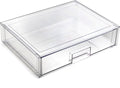 BINO | Stackable Storage Drawers, Shallow X-Large - Clear | THE CRATE COLLECTION | Storage Bins With Drawers Bathroom Organizers and Storage Organization and Storage Under Sink Organizer Vanity Home