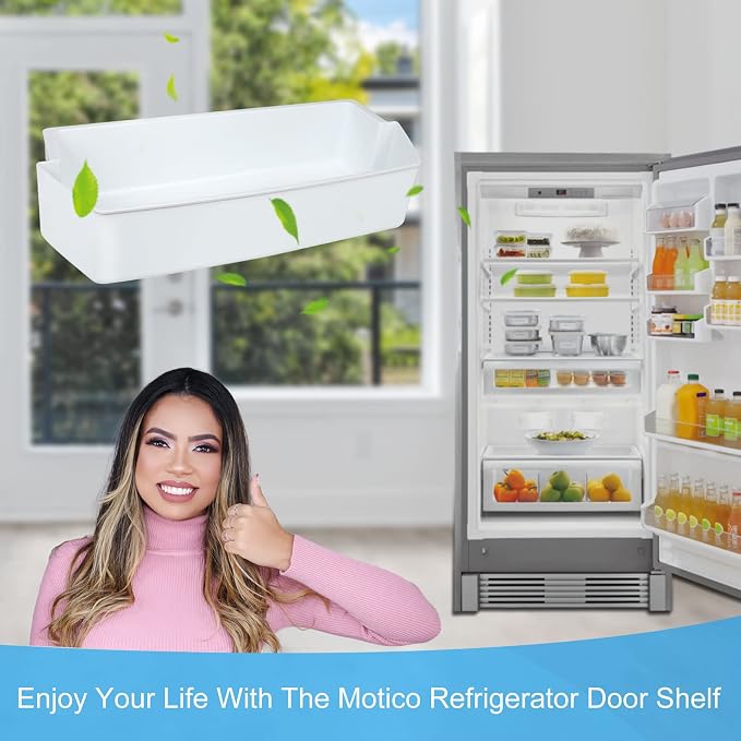 2187172 Refrigerator Door Shelf Bin Compatible with Frigidaire Whirlpool Amana Estate Refrigerator Replacement Shelves AP6006028, 2187194, AP3853103, PS328468, PS986890, 3046299 (2 Pack)
