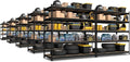 PrimeZone 10 Pack Heavy Duty Storage Shelves - 47"W x 18"D x 71"H 5 Tier Adjustable Garage Storage Shelving, Metal Utility Rack Organizer Shelf Unit for Warehouse Pantry Closet Kitchen Basement, Black