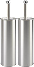 Bath Bliss Stainless Steel, Rust Resistant, Heavy Duty Toilet-Brushes, 2 Pack, Satin