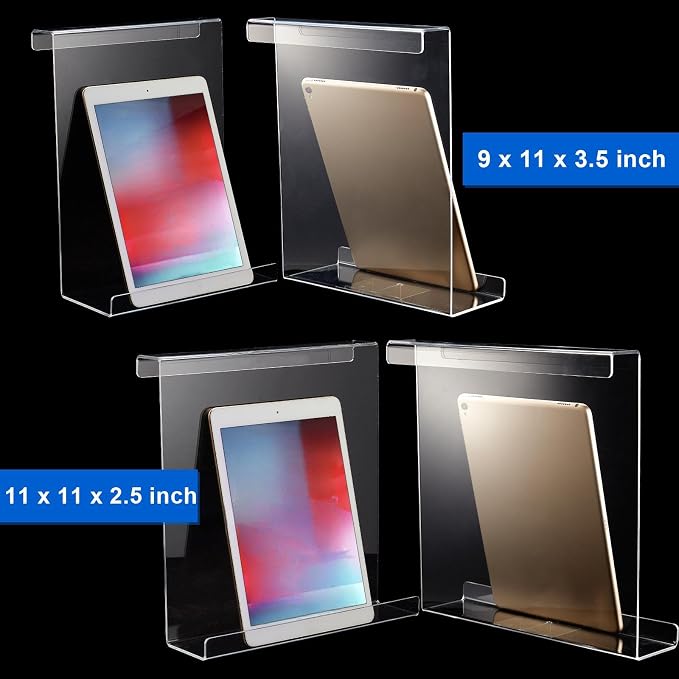 Jetec Treadmill Book Holder, Clear Acrylic Reading Rack for Treadmill Tablet Rack Universal Holder Tablet Magazines Books for Gym Exercising(9 x 11 x 2.5 Inches)