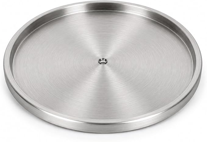 Dial Industries Lazy Susan Stainless Turntable Organizer, Brushed Finish | Great for spices, condiments and canned goods, Spins smoothly for easy access, Keeps cabinets and countertops neat