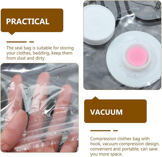 Hanging Vacuum Storage Bags for Coats, Garment Bags for Hanging Clothes, Vacuum Seal Bags for Clothing Travel, Coat StorageBags VacuumSealedHanging for Suits and Jackets (Medium)