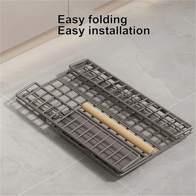 Retractable Kitchen Cabinet Pull-Out Basket - Foldable Adjustable Slide Drawer For Dish & Sink Storage Organization(Small and Large)