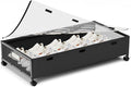 KITHELP Under Bed Storage Containers with Wheels, Underbed Shoe Storage Organizer with Removable Lids, Large Rolling Under Bed Storage Dresser Drawers for Clothes Toys Shoes Blankets