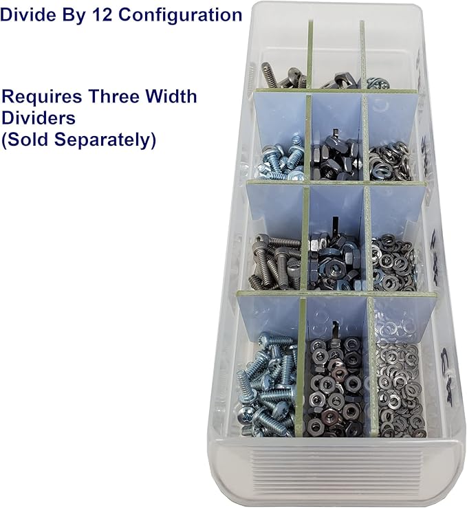 (16-Pack) Small Drawer Configurable Width Dividers compatible with Akro-Mils Plastic Storage Craft Cabinets, (Dividers Only)