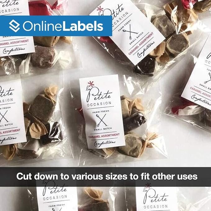 Full Sheet Labels - 8.5 x 11 - Pack of 100 Sheets - Inkjet/Laser Printers - Vertical Back Slit for Easy Peeling - Online Labels