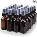 Wedama Spray Bottle, 2 oz Fine Mist Glass Spray Bottle, Little Refillable Liquid Containers for Watering Flowers Cleaning (24 Pack, Amber)