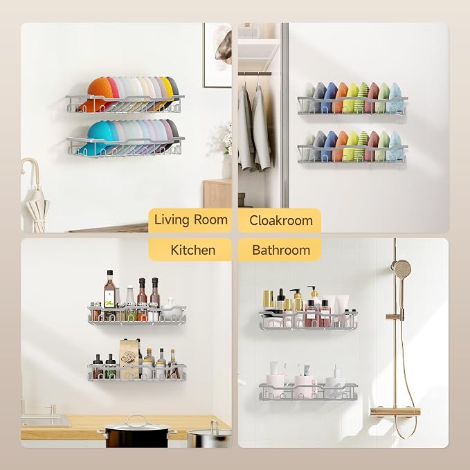 Nicetree Hat Racks for Baseball Caps Wall - Metal Hat Organizer for 48 Baseball Caps Holder, 2 Pack Hat Storage Organizer for Closet, Bedroom, Living Room
