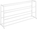 Whitmor 4 Tier 20 Pair Floor Shoe Rack - White