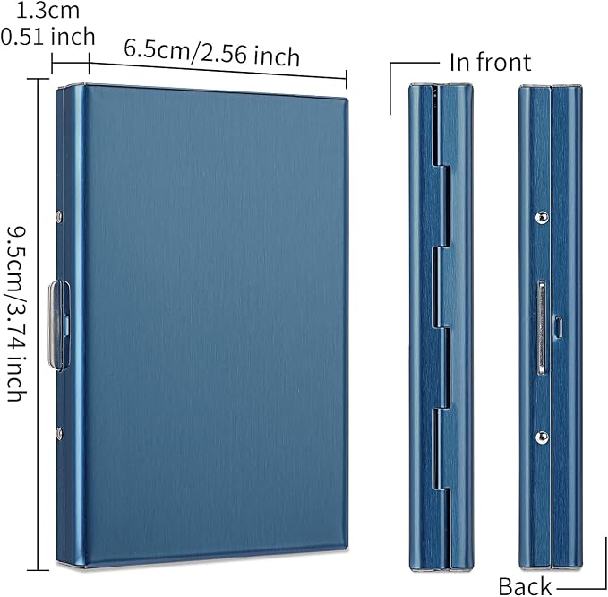 Stainless Steel Credit Card Wallet RFID Blocking Metal Case Pocket Business Card Holder for Women and Men