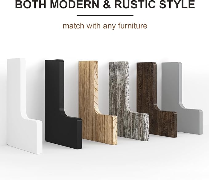 fuqing Floating Corner Shelves, Wall Shelf Set of 3, Shelves for Wall Storage, Solid Wood Shelves for Storage, Wall Mount Wooden Display Shelf for Bathroom Bedroom Kitchen Garage, Weathered