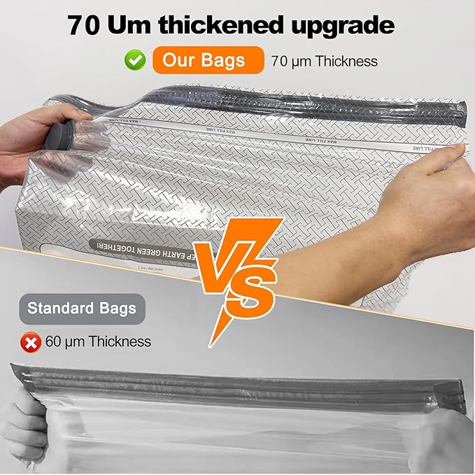 Travel Vacuum Bags with Electric Pump, Cordless Space Saver Storage Seal, Luggage Compression Packing Cubes for Clothing (9 Combo Set)