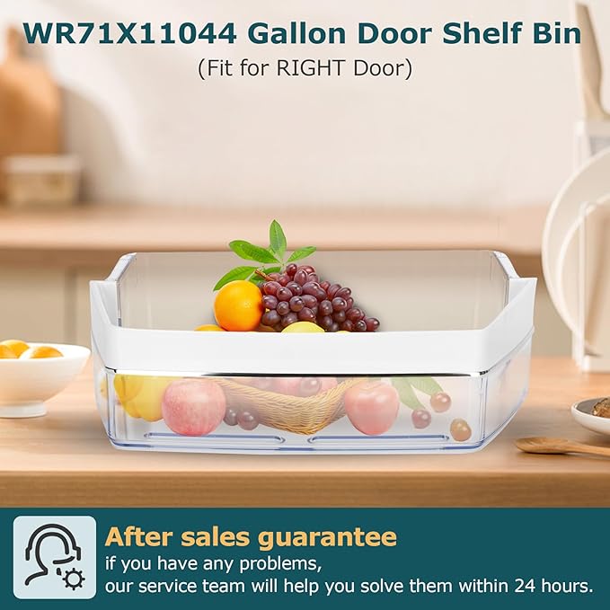 WR71X11044 WR71X11059 Refrigerator Door Shelf Bin (Right)，Compatible with GE Refrigerator Replacement Shelves Replaces PS6011779,AP5656690,2691847,EAP6011779 Fridge Door Shelf & Refrigerator Parts