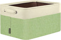 BALEINE 1 Pack Fabric Closet Storage Bins for Shelves, Linen Closet Organizers and Storage, Decorative Baskets for Organizing, Shelf, Clothes, Home, Office (Green, 14''x10''x8.5'')