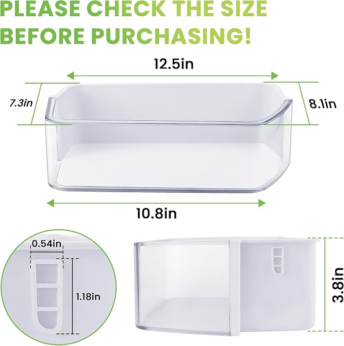 Upgraded DA97-12650A Refrigerator Door Shelf Bin (Right) fit for Samsung Refrigerator Parts RF260, RF261, RF263 Replaces DA63-06963 DA63-07104A - BY AMI PARTS