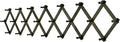 SKOLOO Accordion Wall Hanger with 22 Hooks, Modern Expandable Coat Rack Hat Rack for Wall, Solid Wooden, Dark Walnut Color