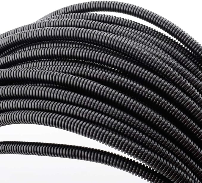 ZhiYo 100 FT 1/4" Wire Loom Split Tubing Auto Wire Conduit | Flexible Cover