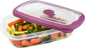 Tribello Freezer To Microwave 53oz Food Storage Containers With Airtight Lids, Microwave safe with Steam Vents lids, On The Go Meal Prob Lunch Containers - Dishwasher Safe, BPA-Free 6.7-Cup