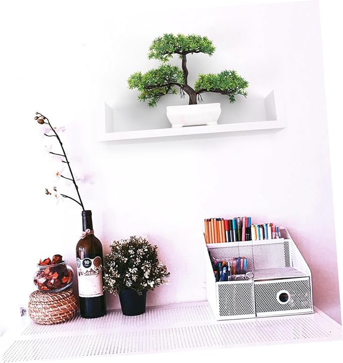 Cabilock 3pcs Capacity Wall Storage Rack Mountable Shelves for Bedroom Rustic Wall Organizers