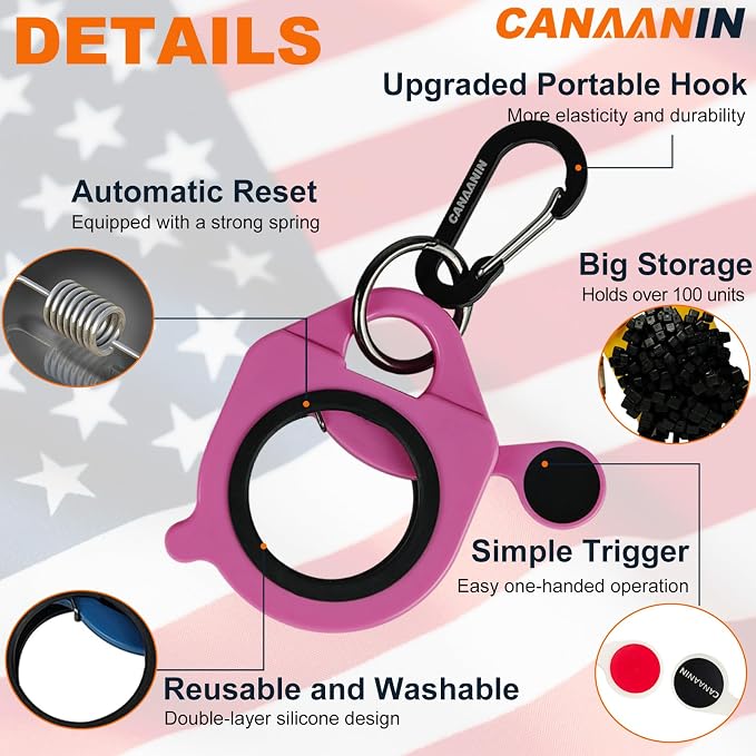 Zip Tie Holder Cable Tie Holder Heavy-Duty Colored Upgraded for Tool Belt Electrician Tool Tradie Bits Organized Strong Efficient Storage Reusable Portable (Pink, 4 Piece)