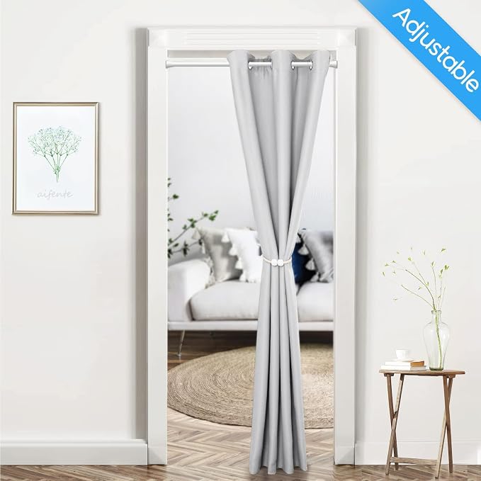 2 Pack Spring Tension Rods 28-49IN, 7/8 Inch Diameter White No Drill Spring Loaded Adjustable Extendable, Small Short Tension Curtain Rod for Windows Kitchen Doorway Closet Cupboard