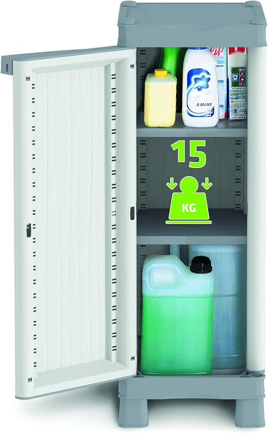 Terry, Base 350 UW, Cabinet 2 Internal Shelves. Color: Gray, Material: Plastic, Dimensions: 35x43.8x97.6 cm