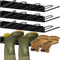 Boot Rack 8 Pairs Wader Hangers Metal Boot Hangers Wall Mount Holds- Boots Storage Organizer Tall Boots Holder for Cowboy Garage Storage Closet Entryway Outdoor Drying Black 4 Pack