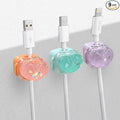 3Pack Magnetic Cable Clips for Nightstand, Adhesive Night-Glowing Cord Holder Organizer for Office Home Desk Wall Car (Heart)
