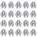 YAMASO 20PCS 3/16 Inches M5 Stainless Steel Wire Rope Cable Clip Clamp