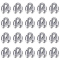 YAMASO 20PCS 5/32 Inches M4 Stainless Steel Wire Rope Cable Clip Clamp