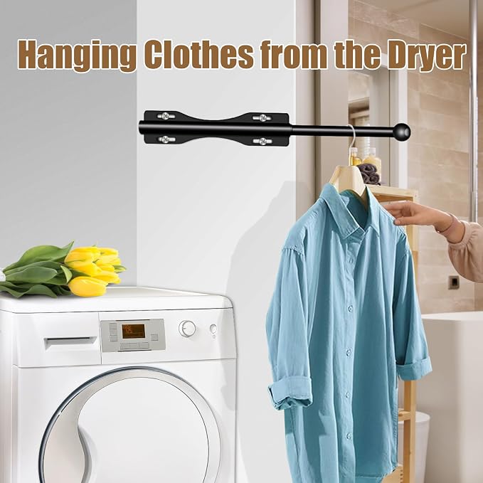 13" Valet Rod For Closet Pull Out Adjustable For Closet,2 Pack Black | 13" pull-out valet rod provides convenient hanging space for clothes in closets, bedrooms and laundry rooms.